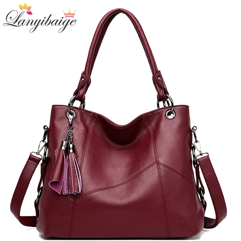 Large capacity leather bag 4 Colors