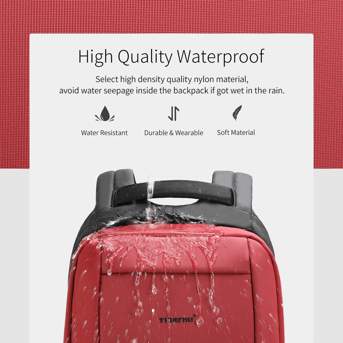 Waterproof Backpack  Anti-theft 3 Colours