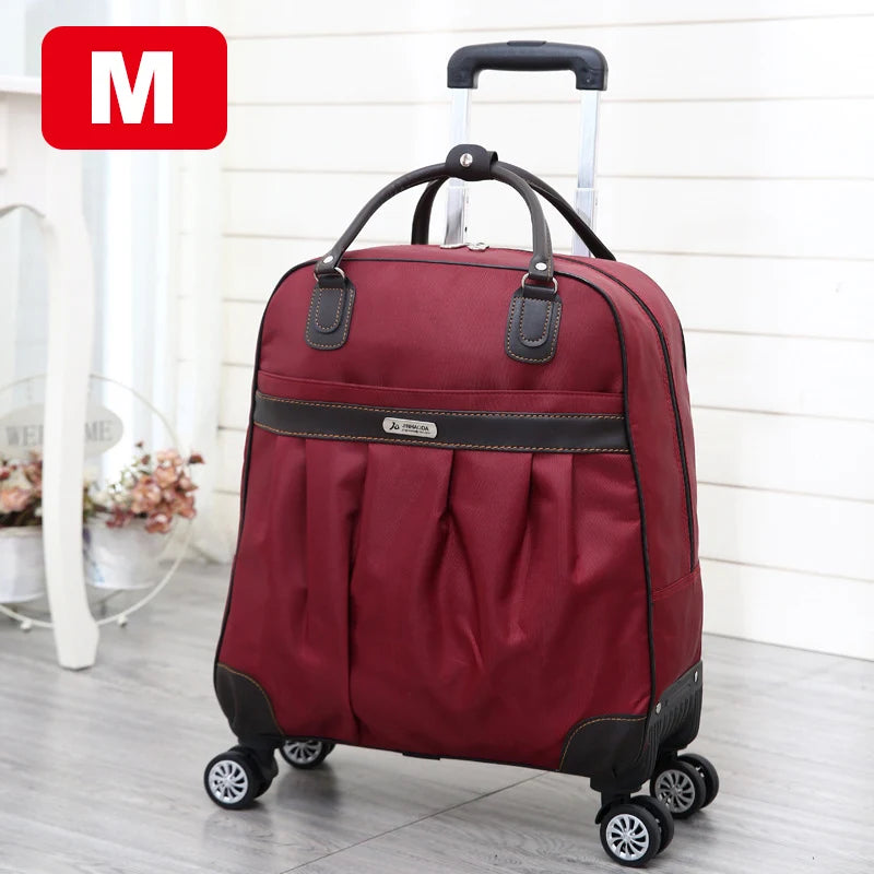 Waterproof nylon rolling suitcase 10 Colours/ 2 Lengths