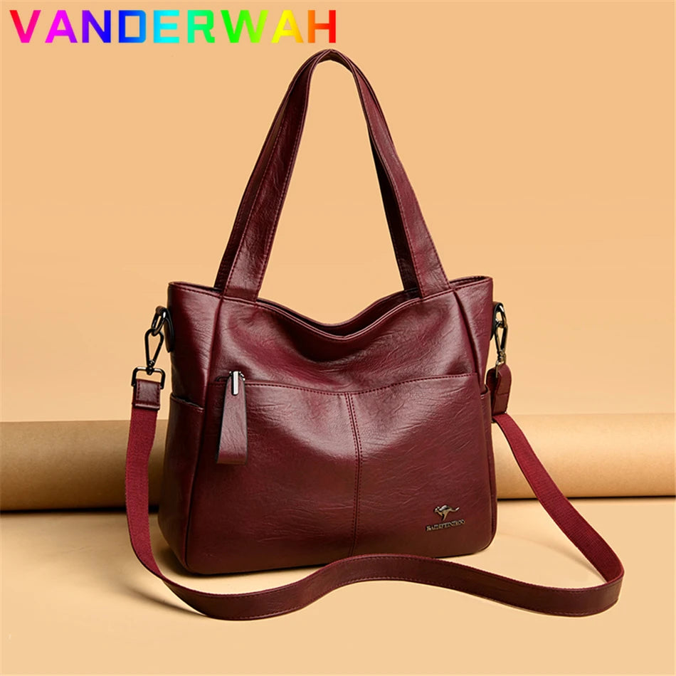 Top handle leather bags 3 Colors