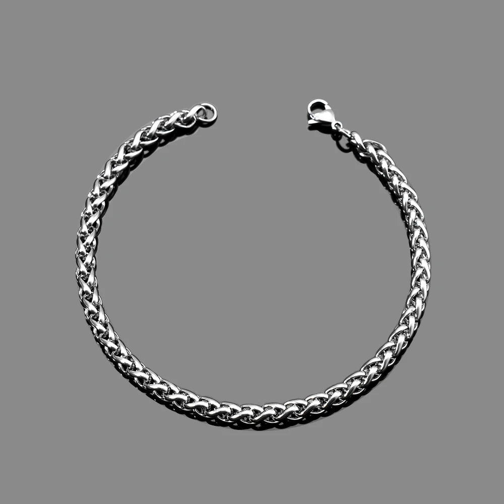 Stainless Steel Cuban Chain Bracelets 2 Lengths