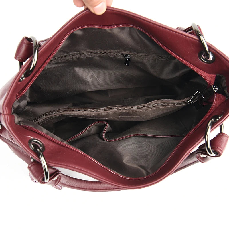 Large capacity leather bag 4 Colors