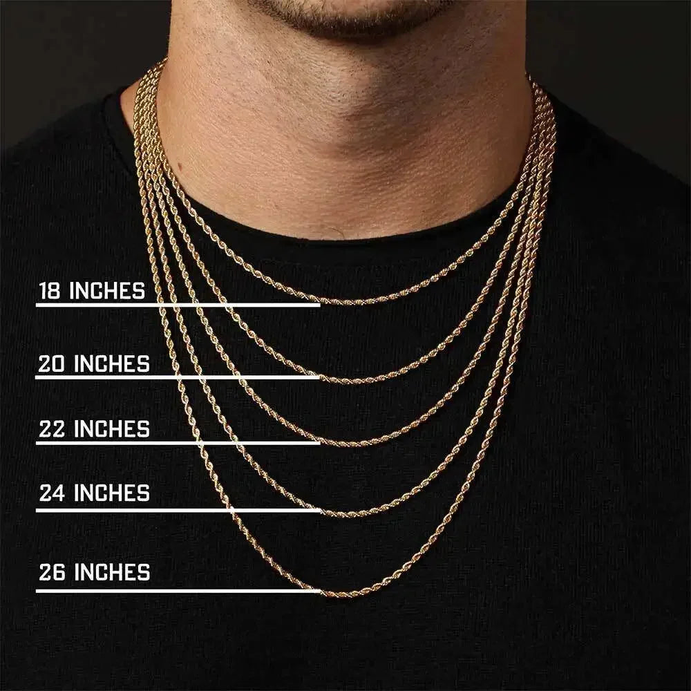 Gold chain necklace 2-6MM/ 55-75CM