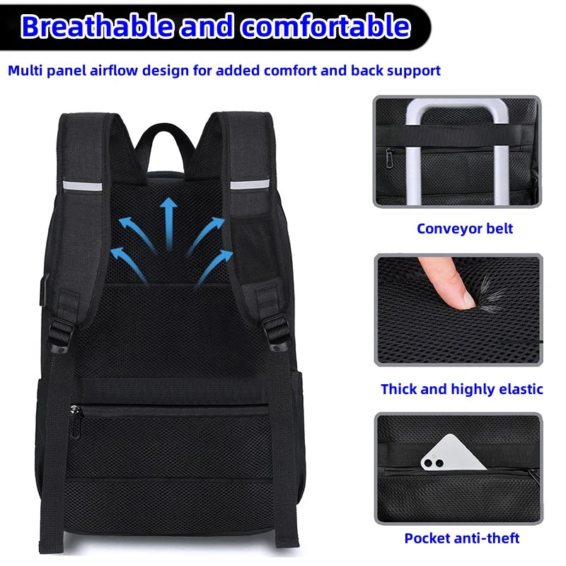 Large Capacity Waterproof USB Backpack