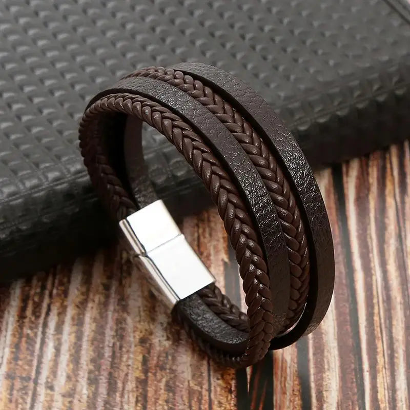 Classic Men's Leather Bracelet Varieties