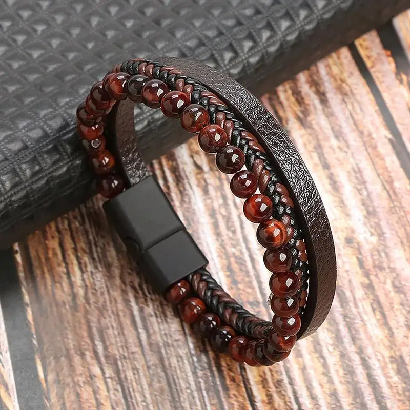 Classic Men's Leather Bracelet Varieties