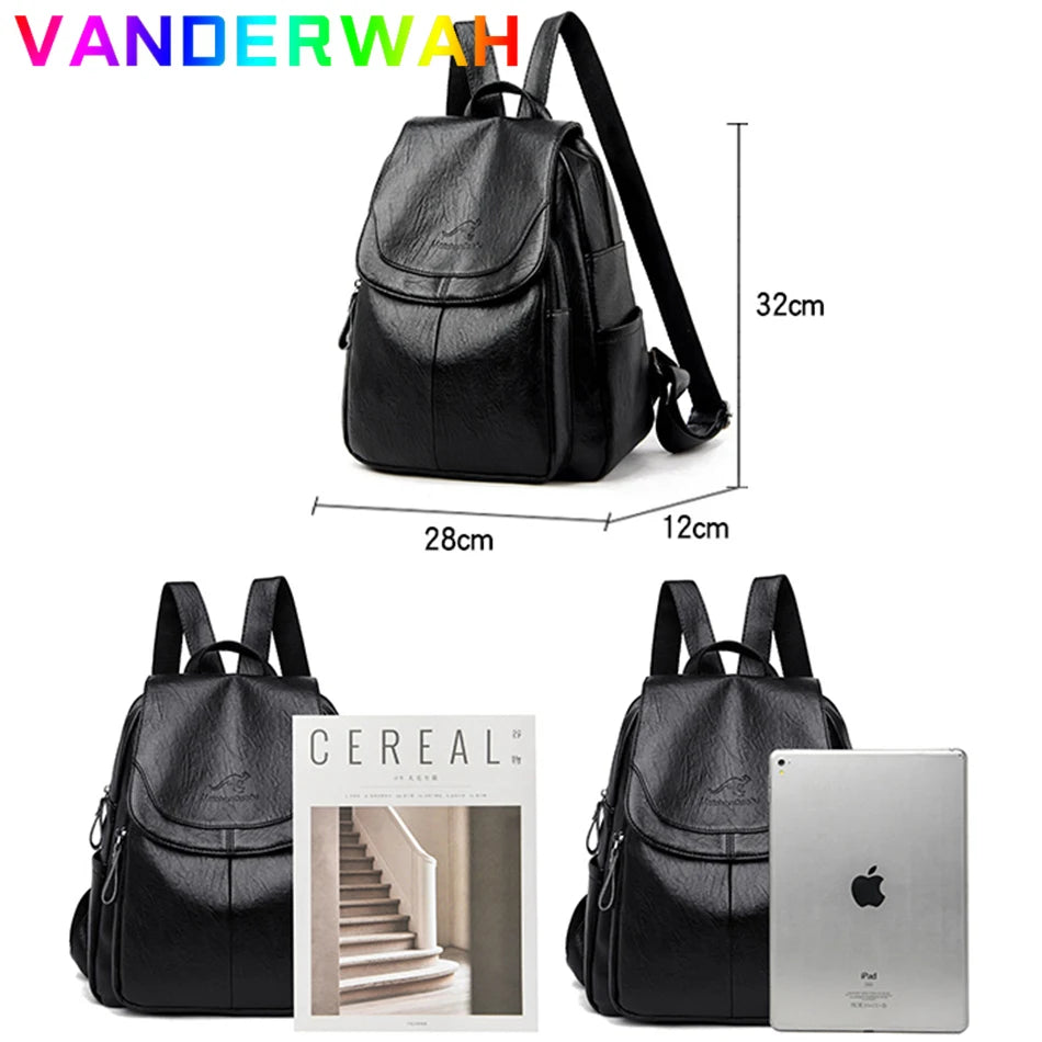 Women's Leather Backpack 3 Colors