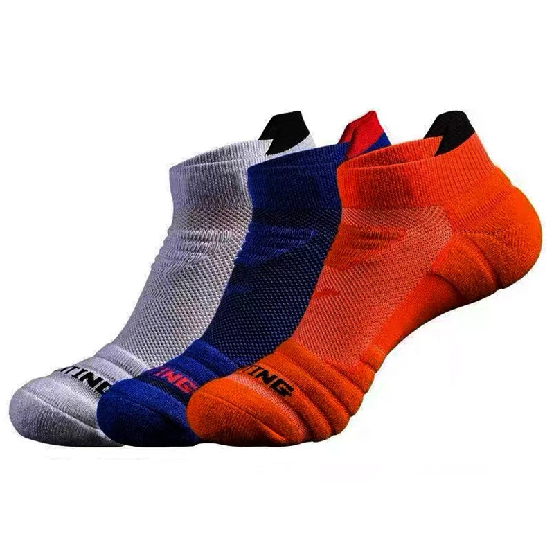 3 Pairs Professional Fitness Sports Socks with Non-Slip Towel Bottom 6 VARIETIES