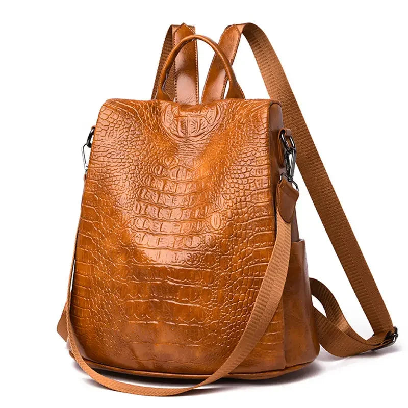 Anti-theft backpack in synthetic leather 2 Colors