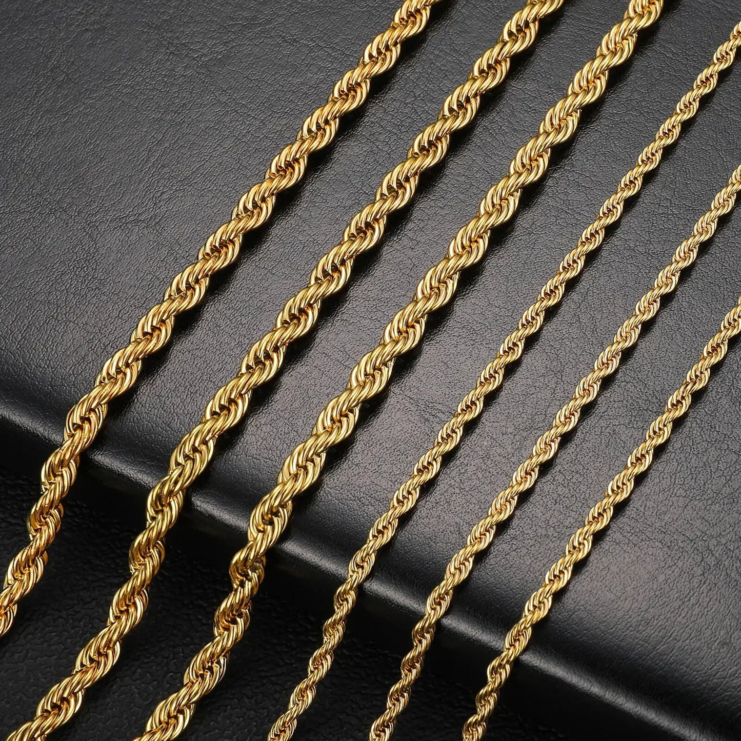 Gold chain necklace 2-6MM/ 55-75CM