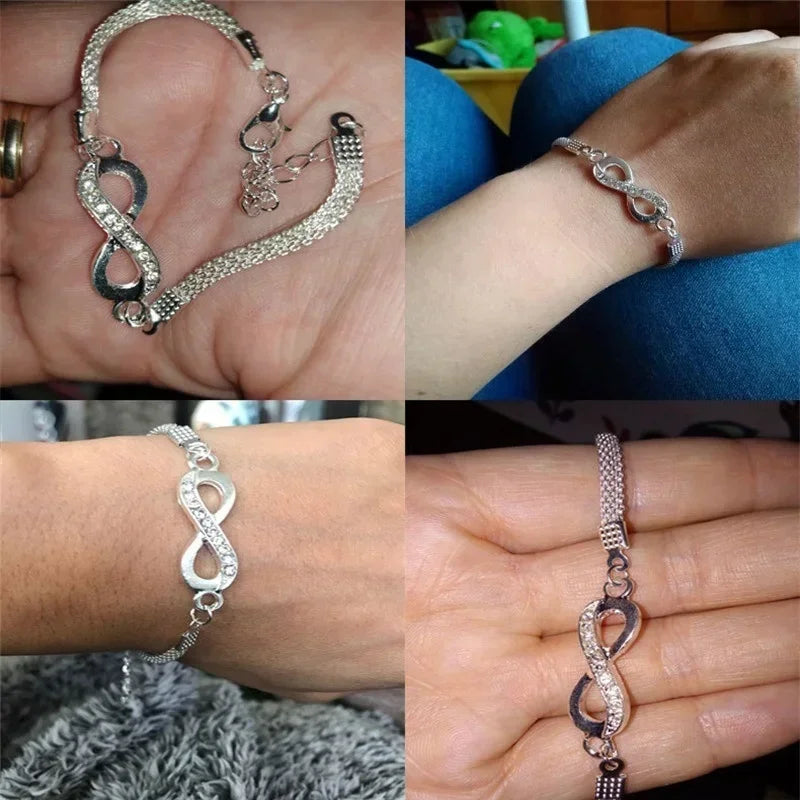 Silver infinity bracelet