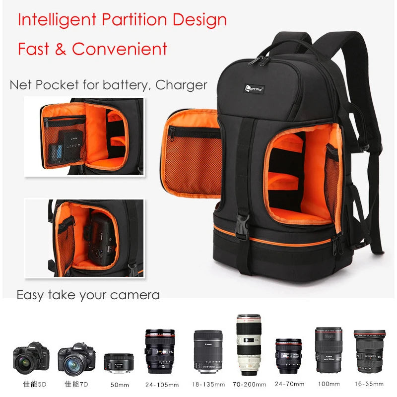 Large Capacity Camera Backpack 3 Colours