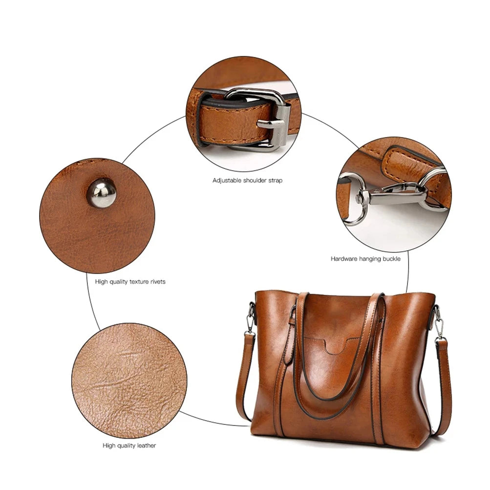 Oil wax leather bag 9 Colors