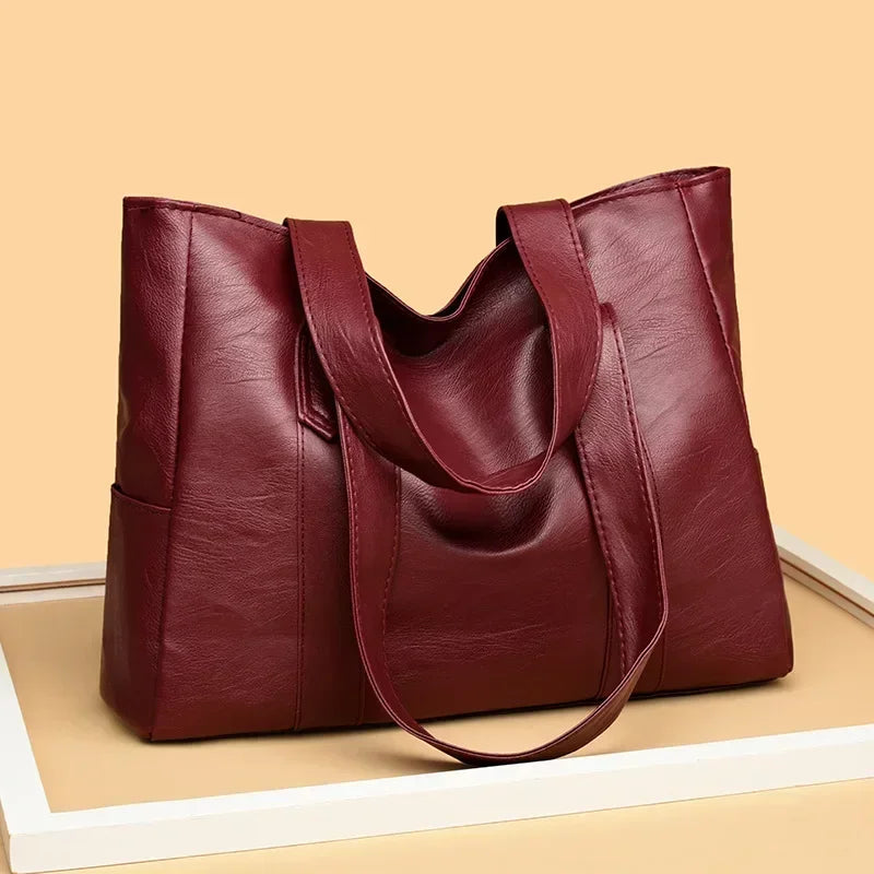 Classic soft leather large bag 4 Colors