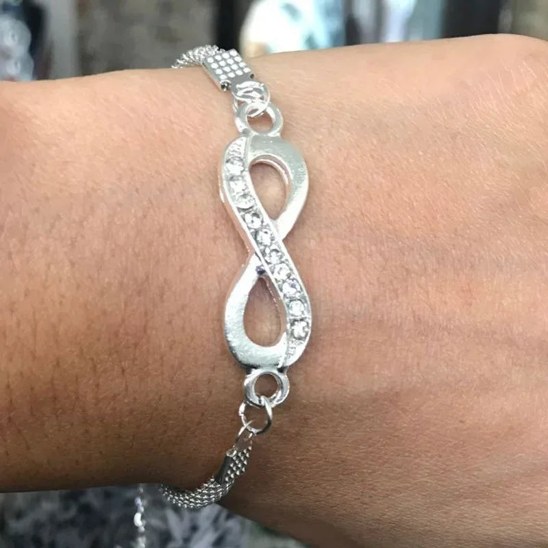 Silver infinity bracelet