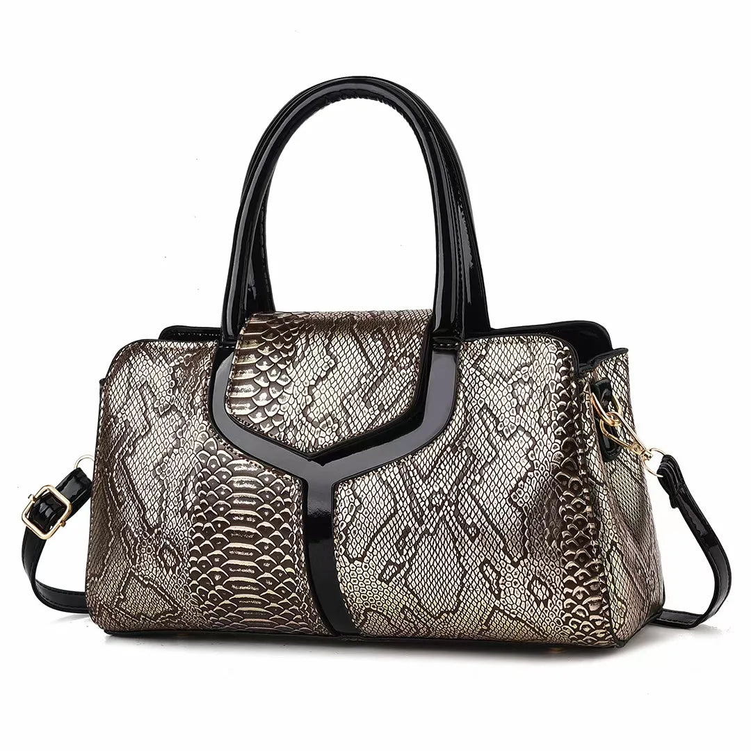 Luxury Boston Bag with Leather Pattern 6 COLORS