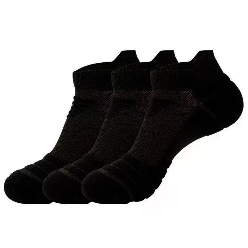 3 Pairs Professional Fitness Sports Socks with Non-Slip Towel Bottom 6 VARIETIES