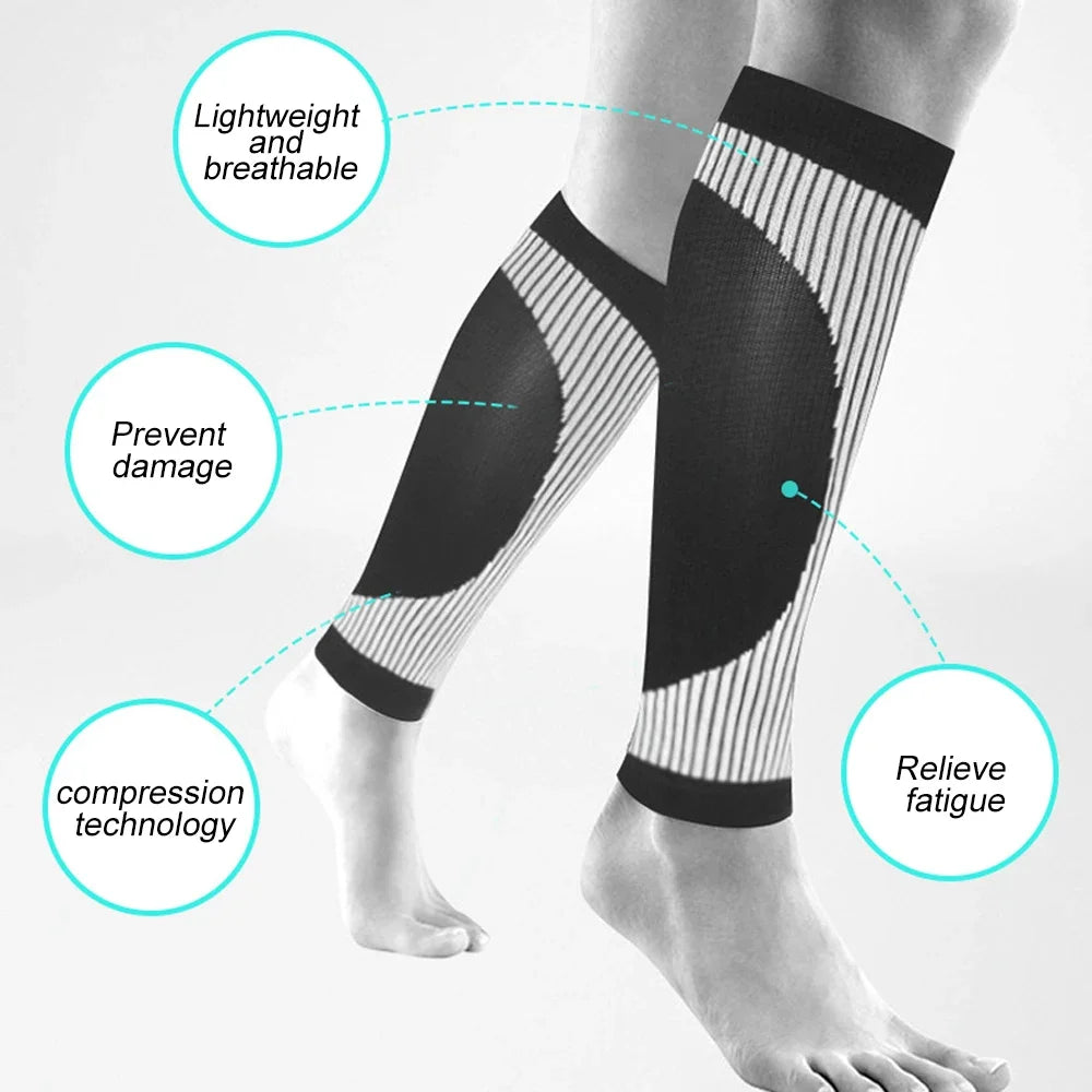 1 Pair of Calf Compression Sleeves 2 Colors /S-XL