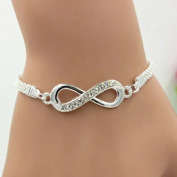 Silver infinity bracelet