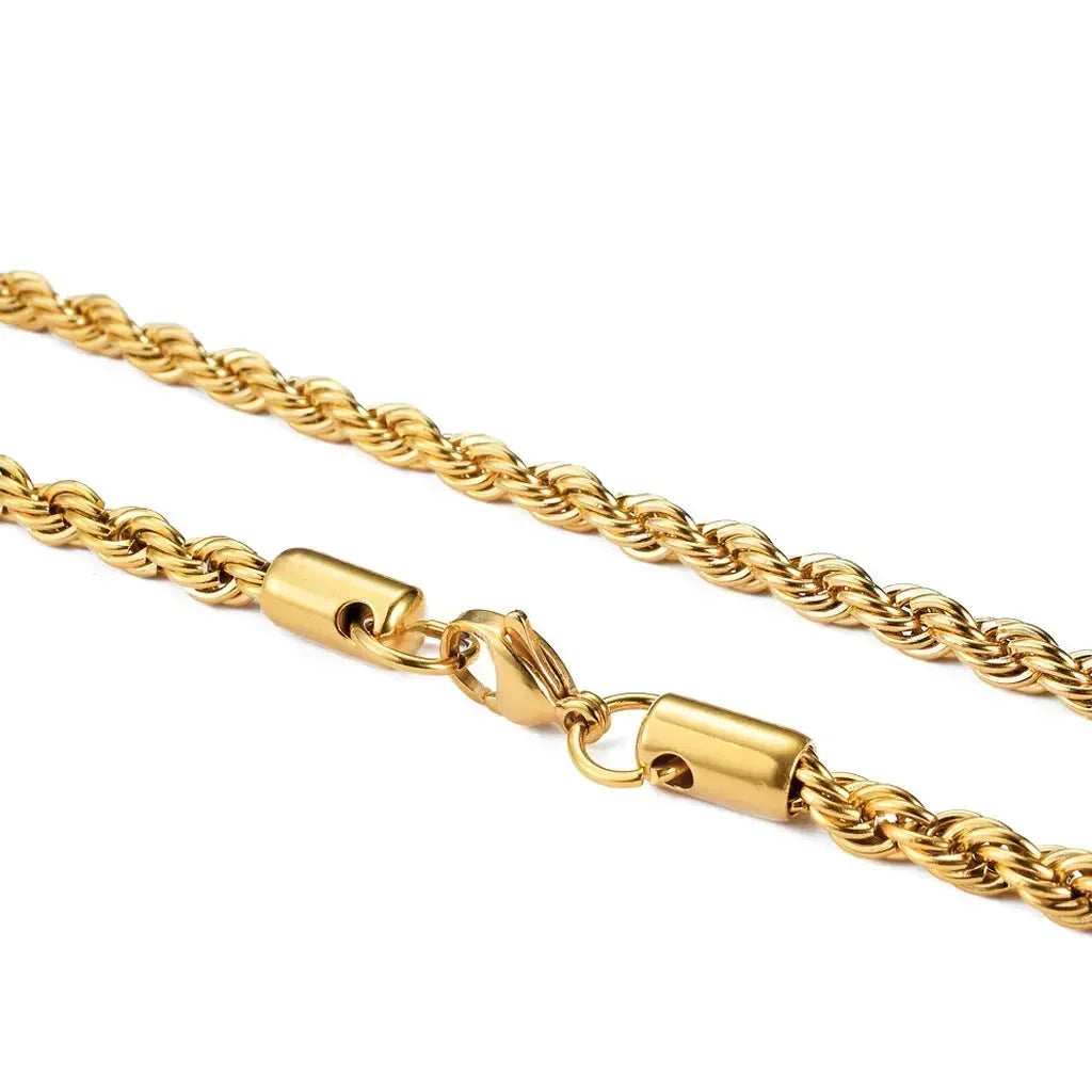 Gold steel necklace 2-5mm / 60-75cm