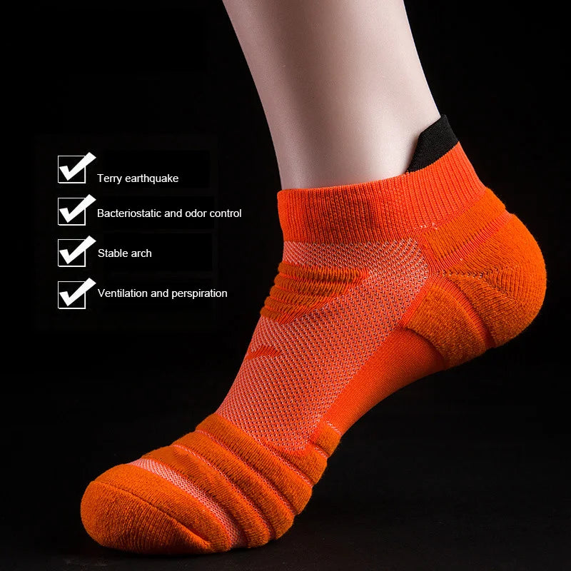 3 Pairs Professional Fitness Sports Socks with Non-Slip Towel Bottom 6 VARIETIES