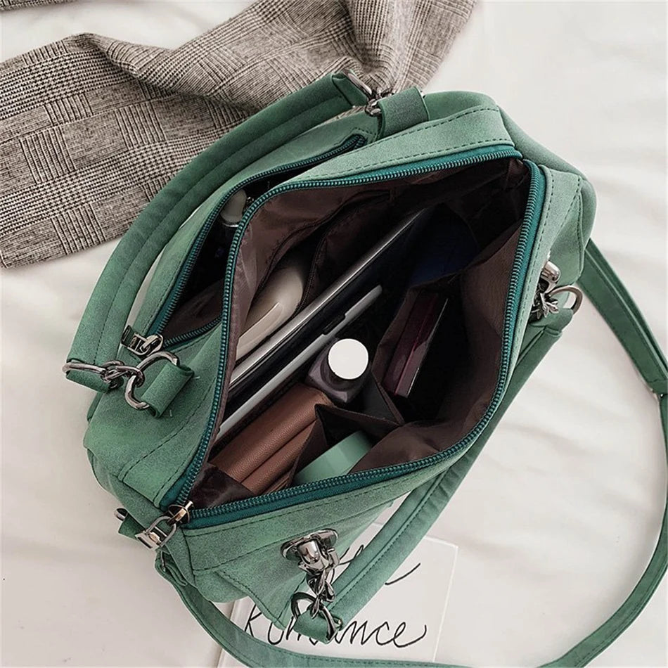 Leather shoulder bag 3 COLORS