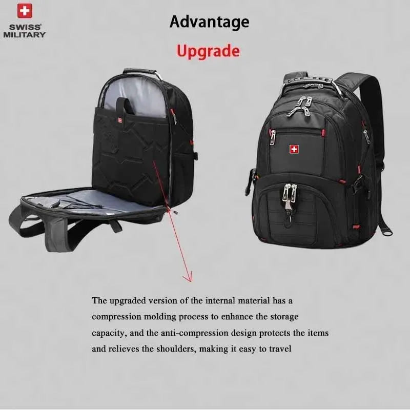 SWISS 17 inch Waterproof USB Backpack 6 Colours