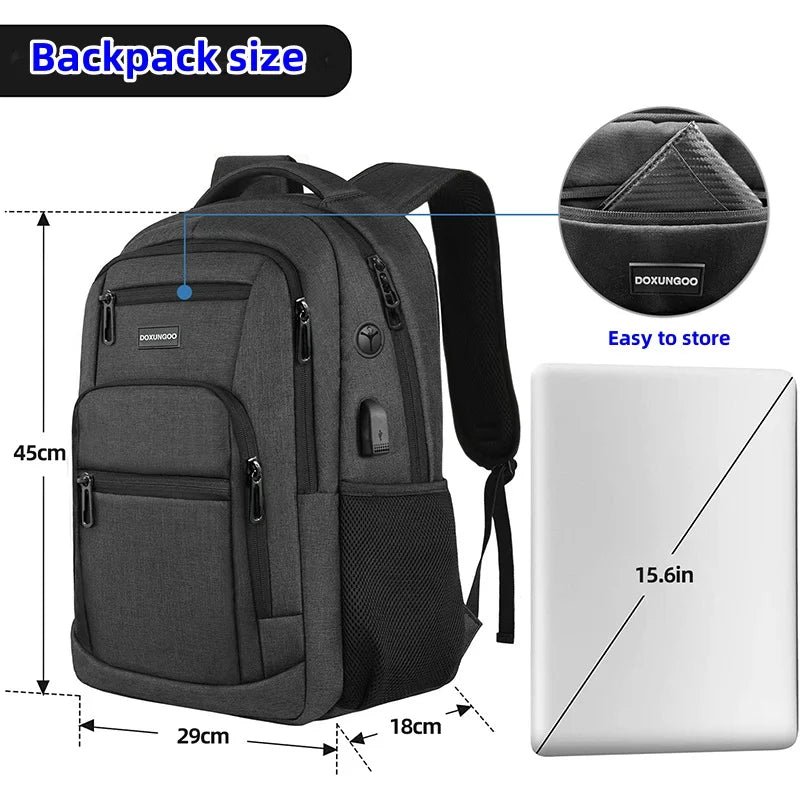 Large Capacity Waterproof USB Backpack