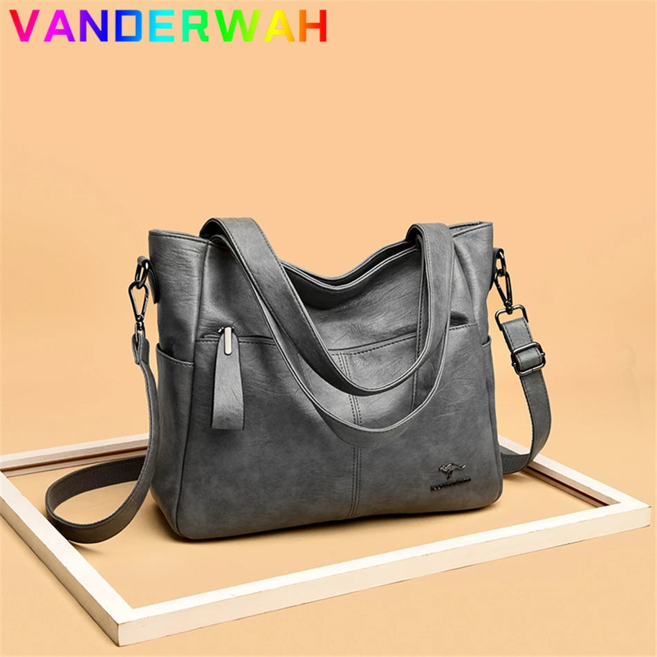 Top handle leather bags 3 Colors