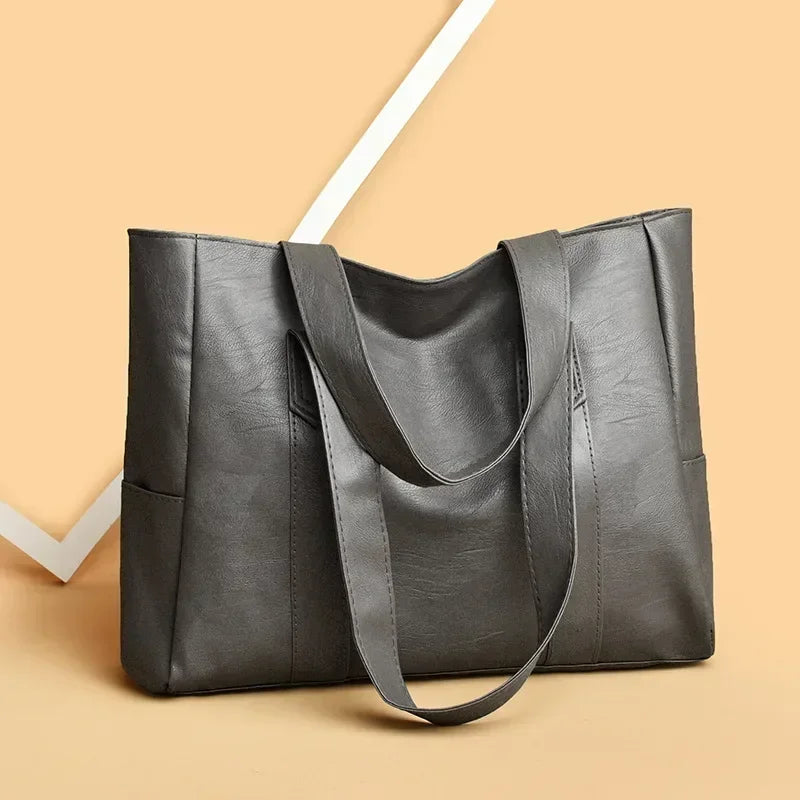 Classic soft leather large bag 4 Colors