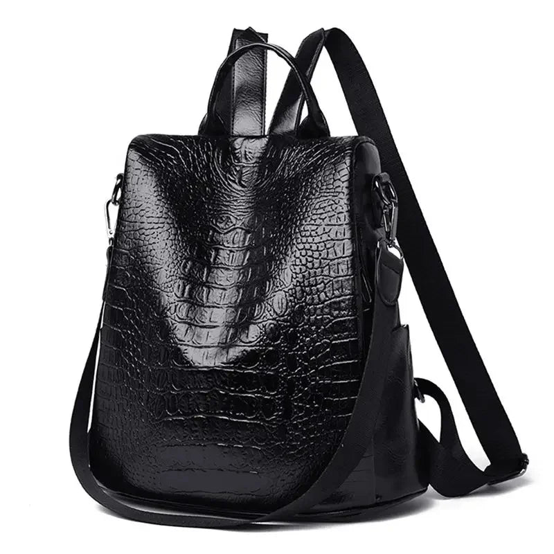 Anti-theft backpack in synthetic leather 2 Colors