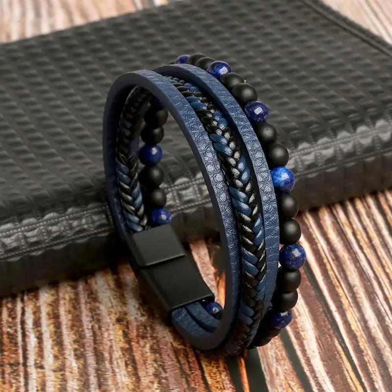 Classic Men's Leather Bracelet Varieties