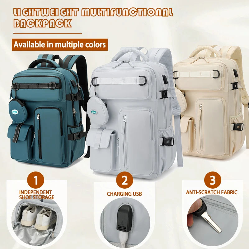 40L Waterproof USB Expandable Backpack 4 Colours