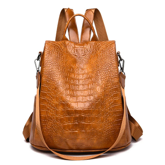 Anti-theft backpack in synthetic leather 2 Colors