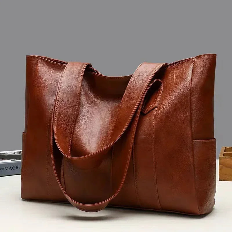 Classic soft leather large bag 4 Colors