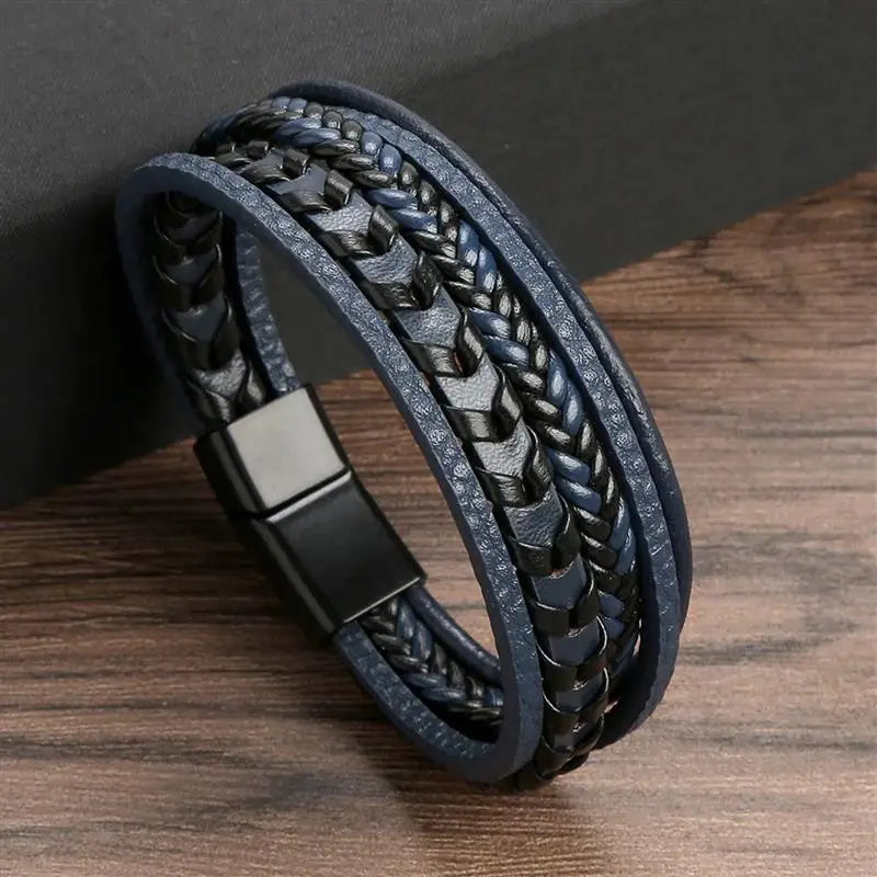 Classic Men's Leather Bracelet Varieties